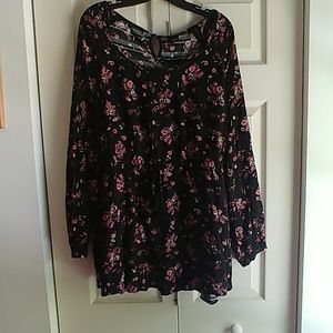 Torrid 3 - long sleeve boho babydoll top